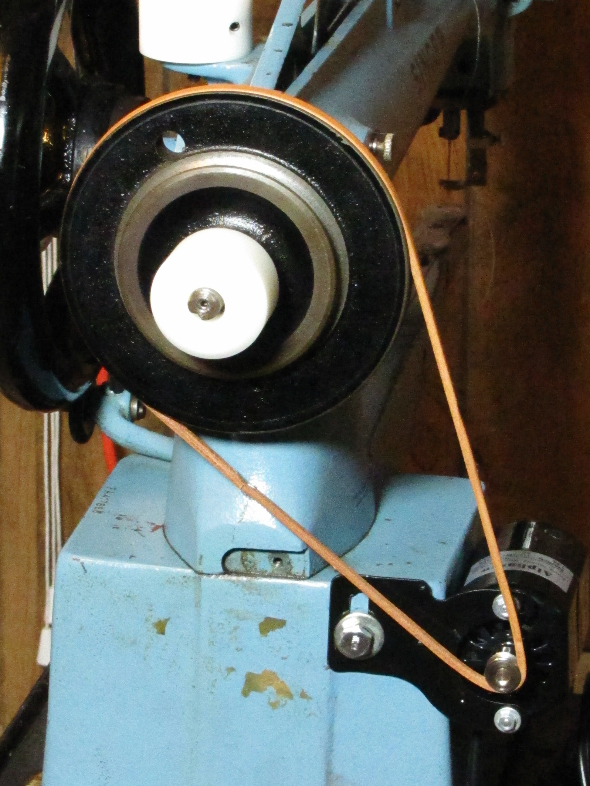 A Servo Motor On A Tradition Singer Patcher Base/table Leather Sewing